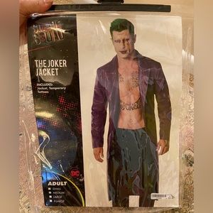 Men’s Joker Jacket Costume Size Men’s Medium